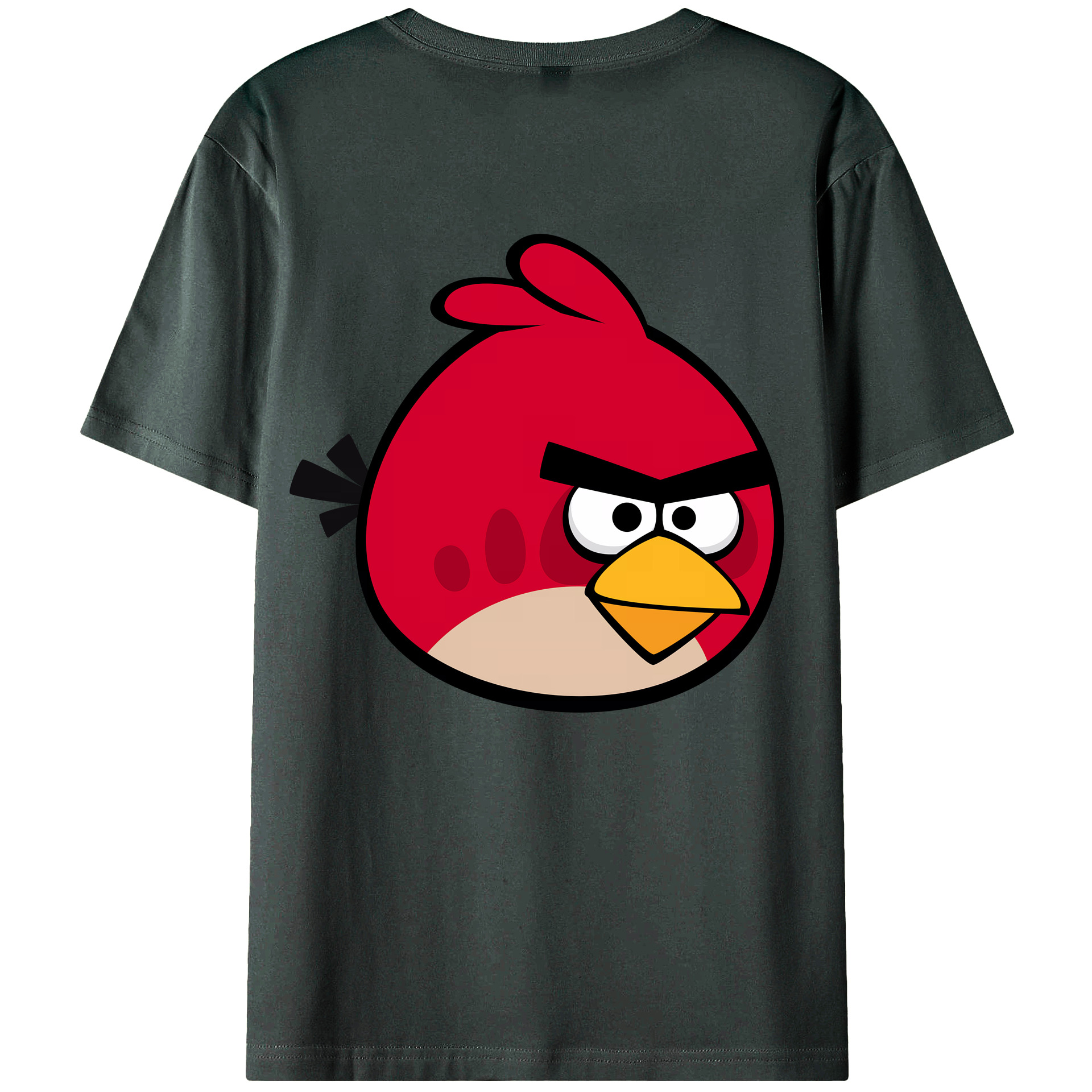 （画像用） Angry Birds アングリーバード 綿100％ メンズ半袖Tシャツ（バックプリント） 通気性